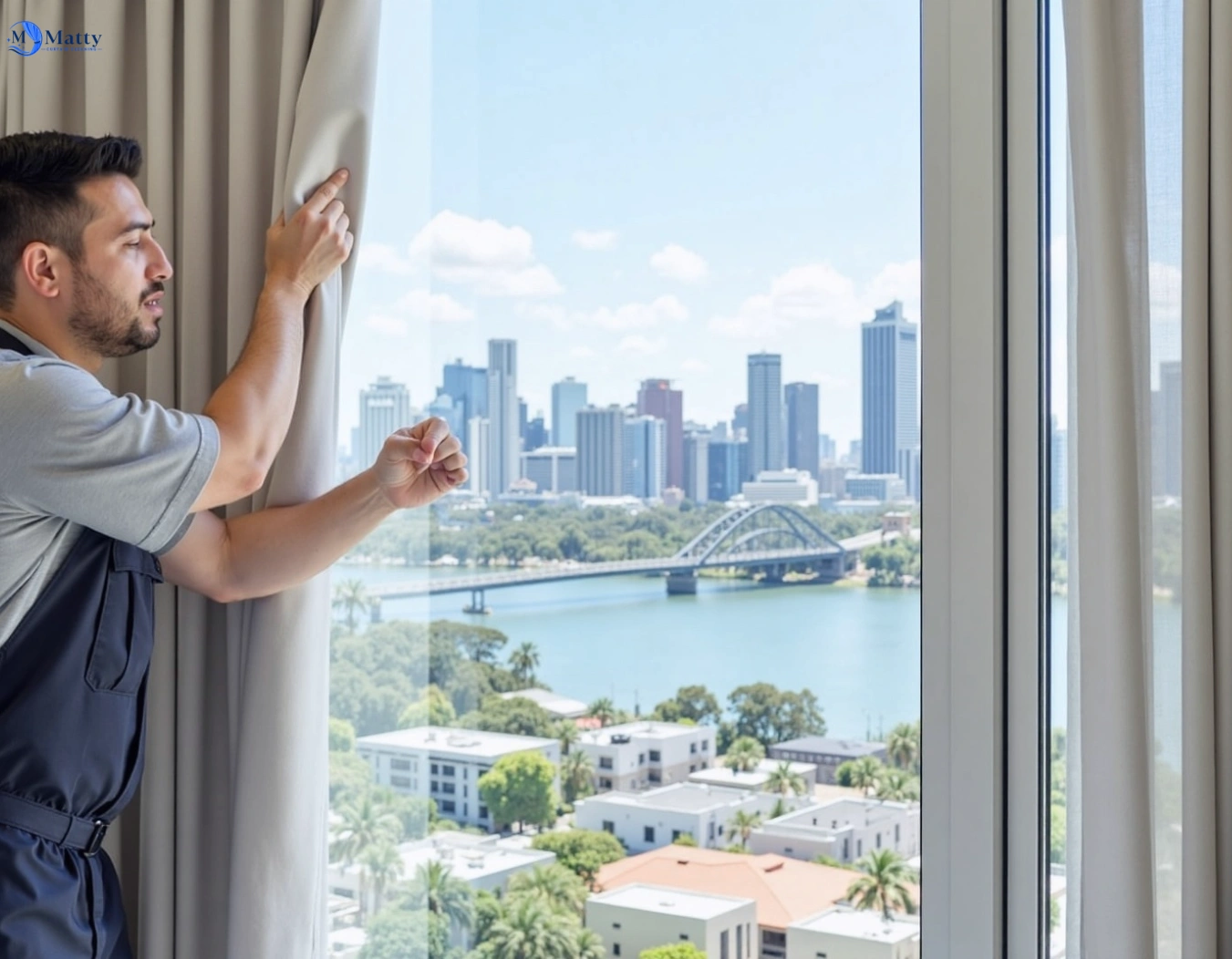 Professional curtain steam cleaning service glenbrook-nsw QLD by Matty Curtain Cleaning